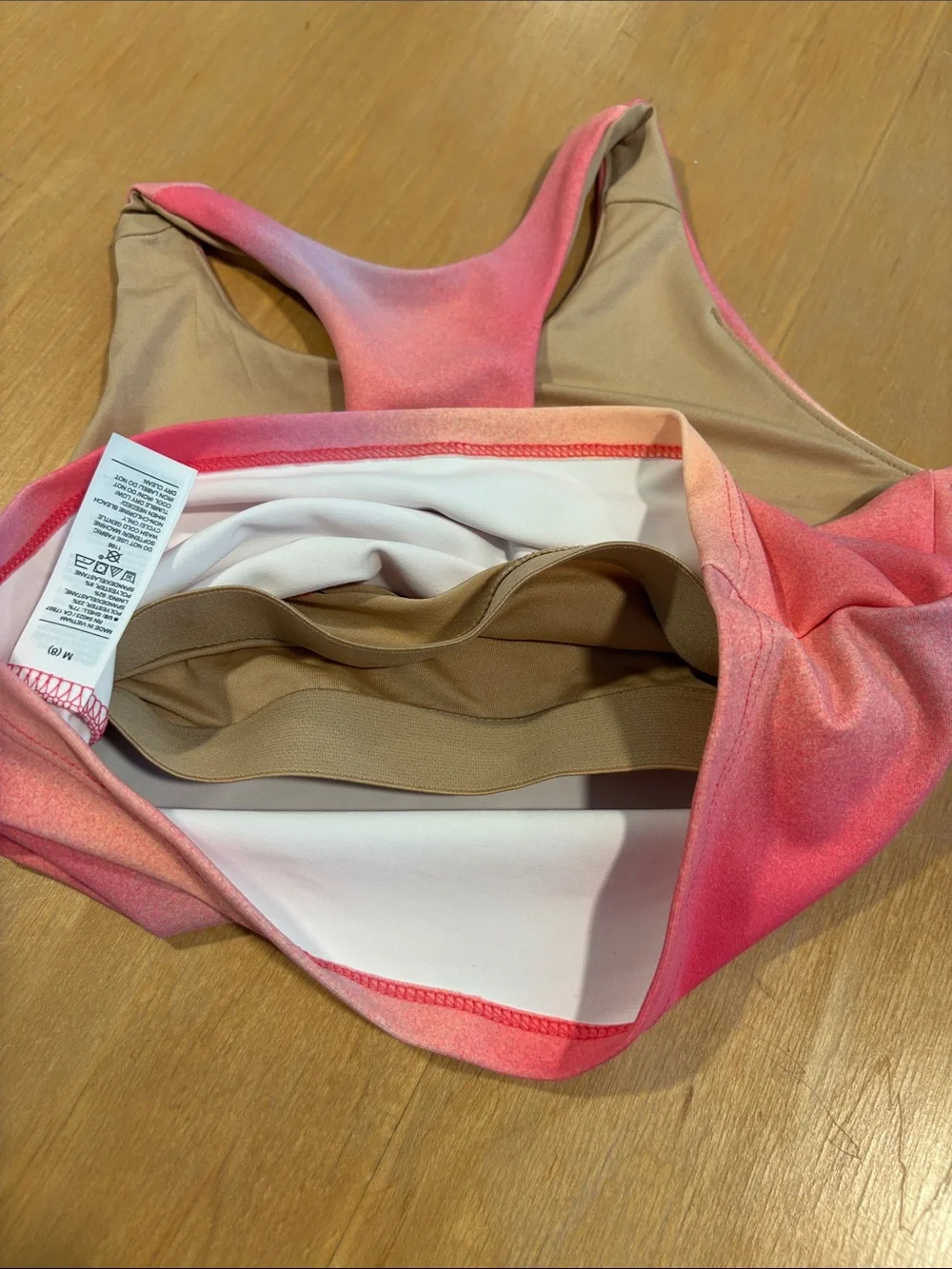 Old Navy ~ Girls' Pink Orange Sherbet Ombre Tank Top Lined
